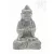 Imádkozó Buddha zöld rezin szobor - 15 cm