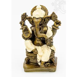 Ganesha színes rezin szobor - 15 cm