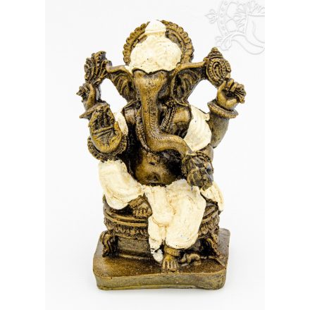 Ganesha színes rezin szobor - 15 cm