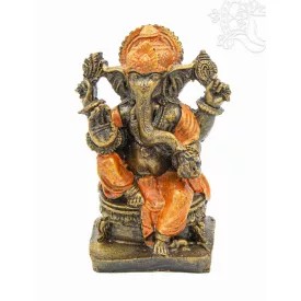Ganesha színes rezin szobor - 15 cm