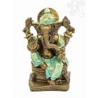 Ganesha színes rezin szobor - 15 cm