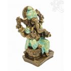 Ganesha színes rezin szobor - 15 cm