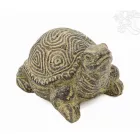 Teknős láva kő szobor - 9 cm magas, 13 cm hosszú