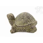 Teknős láva kő szobor - 9 cm magas, 13 cm hosszú