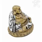 Nevető Buddha színes rezin szobor - 7,5 cm