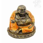 Nevető Buddha színes rezin szobor - 7,5 cm