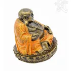 Nevető Buddha színes rezin szobor - 7,5 cm
