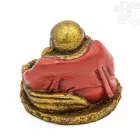 Nevető Buddha színes rezin szobor - 7,5 cm