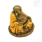 Nevető Buddha színes rezin szobor - 7,5 cm