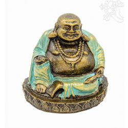 Nevető Buddha színes rezin szobor - 7,5 cm