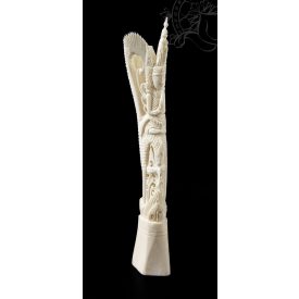 Kézzel faragott csont szobor, asztali dísz