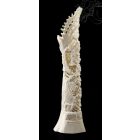 Kézzel faragott csont szobor, asztali dísz