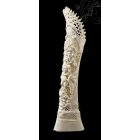 Kézzel faragott csont szobor, asztali dísz