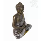 Amitabha Buddha színes rezin szobor, hatalmas - 60 cm