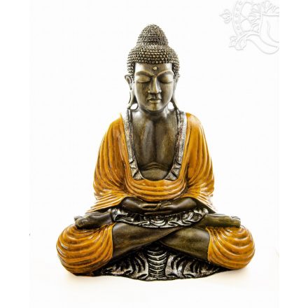 Amitabha Buddha színes rezin szobor - 50 cm