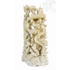 5 sárkány faragott szobor - 100 cm hatalmas