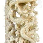 5 sárkány faragott szobor - 100 cm hatalmas