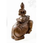 Buddha elefánton különleges, fa szobor - 50 cm