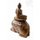 Buddha elefánton különleges, fa szobor - 50 cm