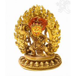 Vajrapani (Vadzsrapani) aranyozott szobor - 14 cm
