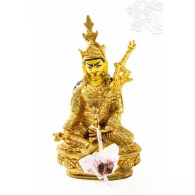 Guru Rinpoche aranyozott szobor - 17 cm