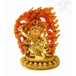 Vajrapani (Vadzsrapani) aranyozott szobor - 15 cm