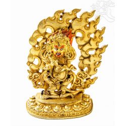   Fekete Zambala teljesen aranyozott szobor - 13 cm - BŐSÉG ÉS VÉDELEM