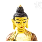 Shakyamuni Buddha félig aranyozott szobor - 14 cm