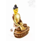 Shakyamuni Buddha félig aranyozott szobor - 14 cm