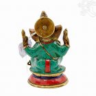 Ganesha réz szobor kővel berakott - prémium minőségű - 19 cm