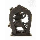 Vajradhara a párjával réz szobor ezüst-antikolt, prémium minőség - 11 cm