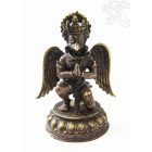 Garuda réz szobor, arany-antikolt prémium minőség - 23 cm