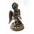 Garuda réz szobor, arany-antikolt prémium minőség - 23 cm