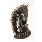 Vadzsrapani réz szobor ezüst-antikolt, prémium minőség - 17 cm