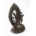 Kalacsakra réz szobor antikolt, prémium minőség - 17 cm