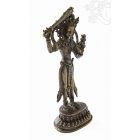 Álló Manjushri réz szobor, antikolt prémium minőség - 17 cm