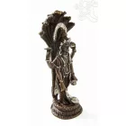 Vishnu réz szobor, ezüst-antikolt prémium minőség - 15 cm