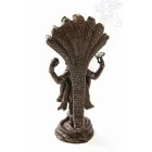 Vishnu réz szobor, ezüst-antikolt prémium minőség - 15 cm