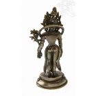 Álló Csenrézi réz szobor, antikolt prémium minőség - 17 cm