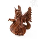 Sárkány fa faragott szobor - 12 cm