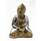 Amitabha Buddha rezin szobor, mécsestartóval - 30 cm