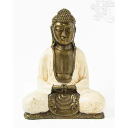 Amitabha Buddha színes rezin szobor - 30 cm