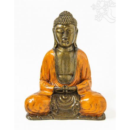 Amitabha Buddha színes rezin szobor - 30 cm