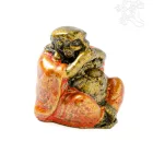 Nevető Buddha színes rezin szobor - 5 cm