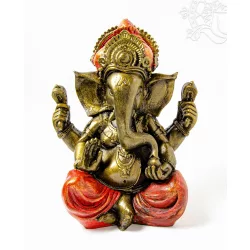 Ganesha színes rezin szobor - 32 cm