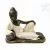 Fekvő Buddha színes rezin szobor - 40 cm