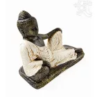 Fekvő Buddha színes rezin szobor - 40 cm