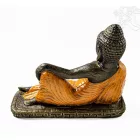 Fekvő Buddha színes rezin szobor - 40 cm