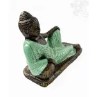 Fekvő Buddha színes rezin szobor - 40 cm