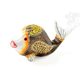 Fa delfin, mintás, közepes - 15 cm